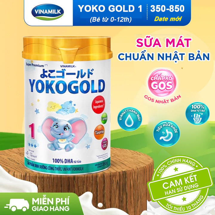 Sữa bột Yoko Gold số 1 - Sữa Vinamilk giúp cho trẻ dưỡng chất tốt từ Nhật Bản, vị nhạt thanh mát, tiêu hóa khỏe, giúp bé dễ hấp thu.