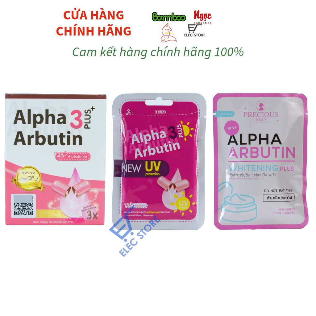 Vĩ 10 viên Alpha Arbutin dưỡng trắng da Thái Lan