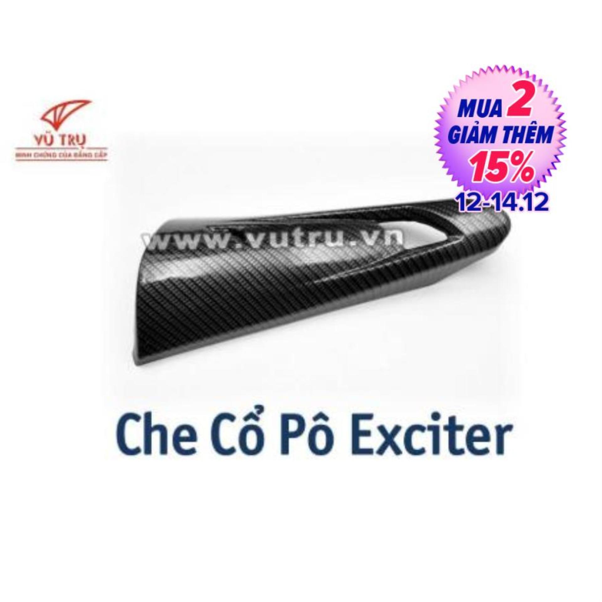 Che cổ pô carbon xe exciter 150