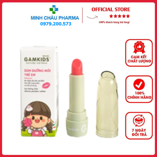 Son dưỡng môi màu hồng cho bé gamkids