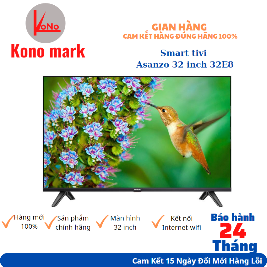 Smart tivi Asanzo 32 inch 32E8-màn hình tivi 32 inch-android tivi-bluetooth