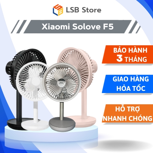 Quạt sạc tích điện mini xiaomi solove f5 | hàng chính hãng | bảo hành 3 tháng | lsb store
