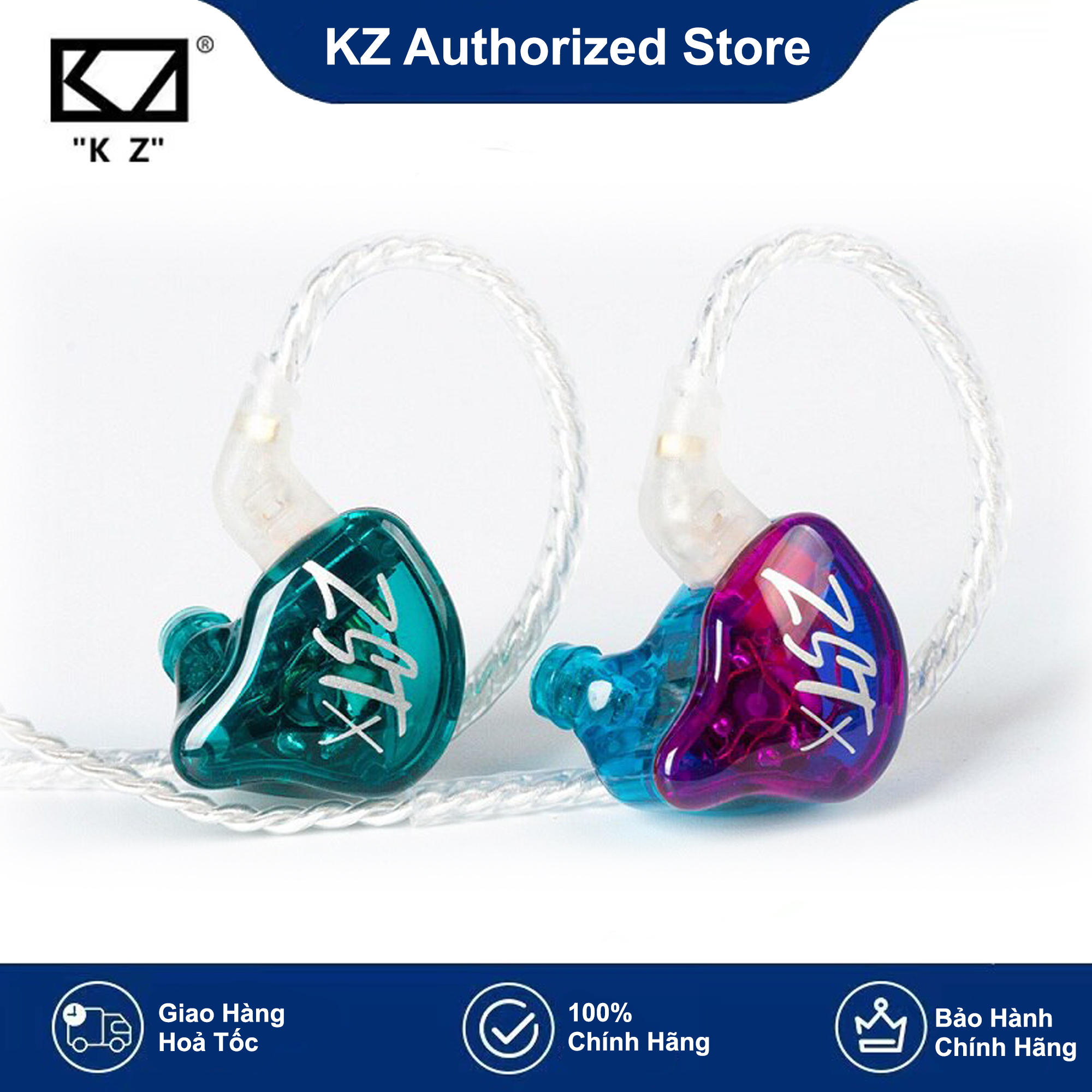 [HCM]Tai nghe KZ ZST Pro X màu tím tai nghe nhét tai âm thanh sáng có micro
