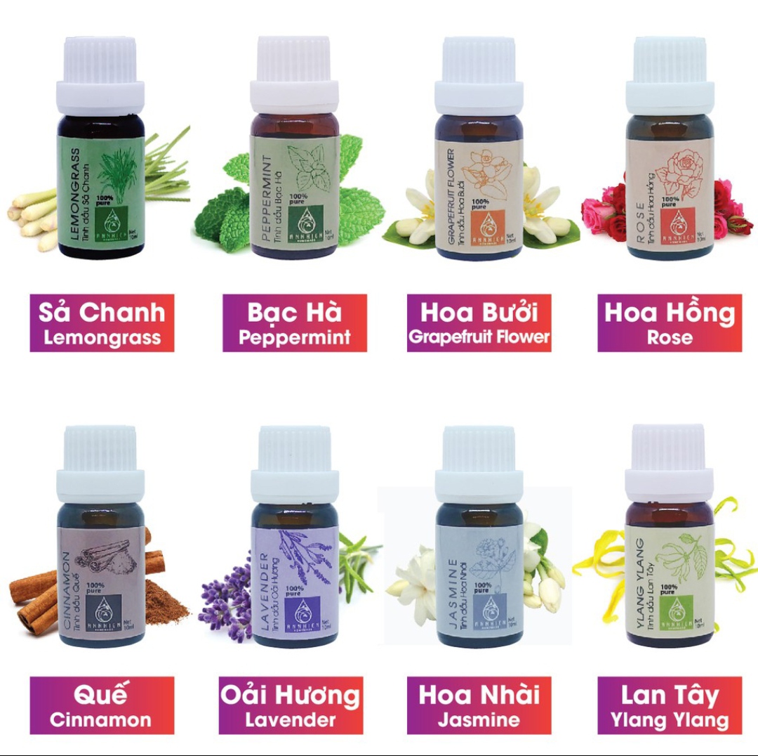 Tinh dầu thiên nhiên nguyên chất 10ml | An Nhiên | Tùy chọn mùi hương