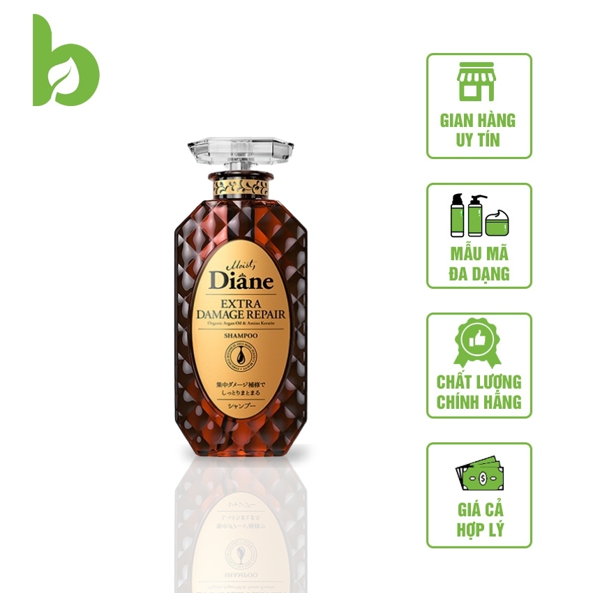 [MIỄN PHÍ VẬN CHUYỂN] Dầu Gội Phục Hồi Tóc Hư Tổn Nặng MOIST DIANE EXTRA DAMAGE REPAIR Nhật Bản Dành Cho Mái Tóc Khô Xơ, Hư Tổn Nặng,Chẻ Ngọn Do Uốn Nhuộm, Bảo Vệ Tối Đa Màu Tóc - BECOME