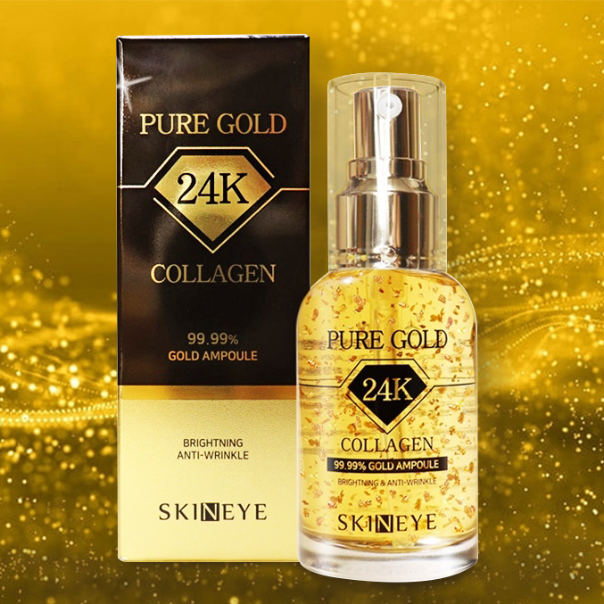 Serum collagen dưỡng trắng da, mờ nám, tàn nhang tinh chất vàng 24k skineye hàn quốc 50ml
