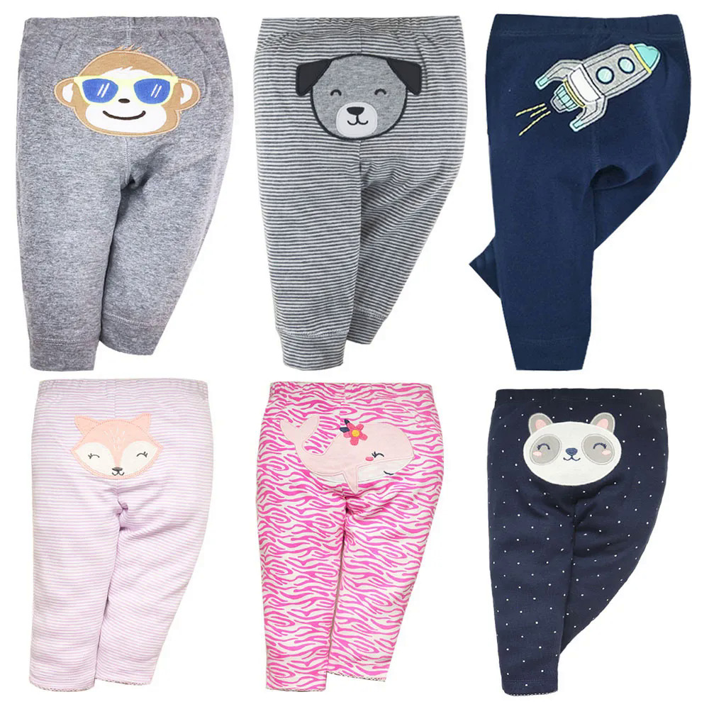 35 cáilốc sơ sinh Quần phim hoạt hình bốn mùa 100 cotton mềm Cô Gái Quần bé trai quần quần 9-24m-3tm bé gái xà cạp