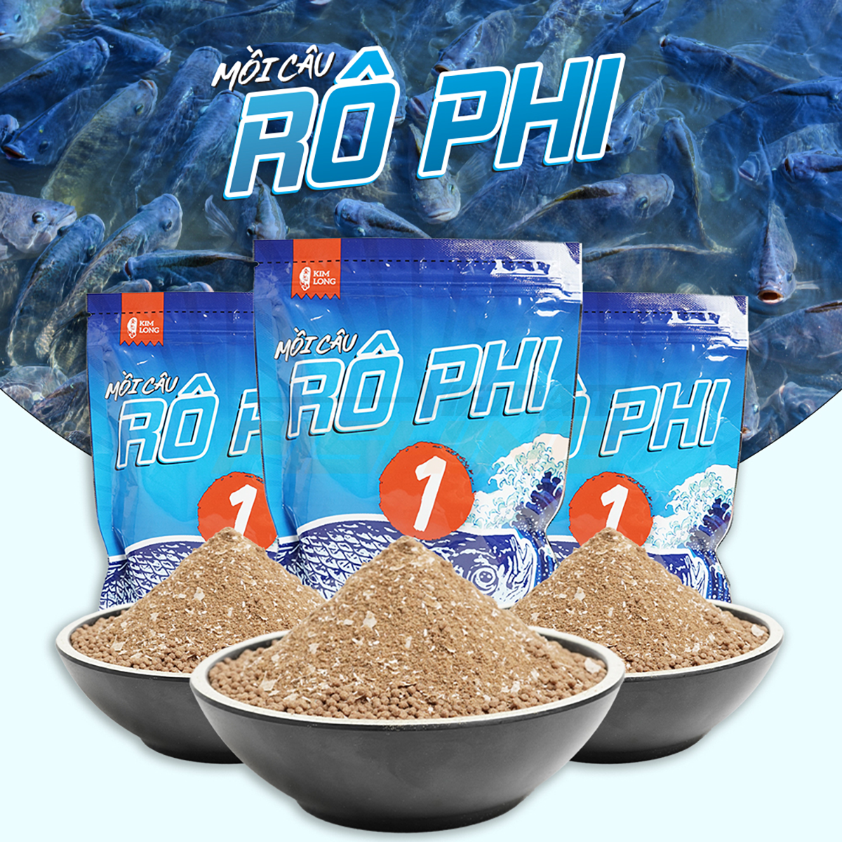 Mồi câu rô phi kim long số 1