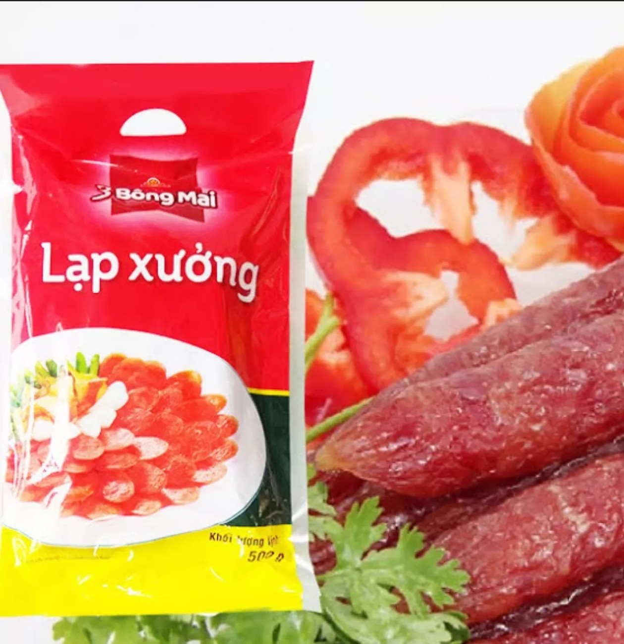 Lạp xưởng 3 bông mai visan bịch 500g