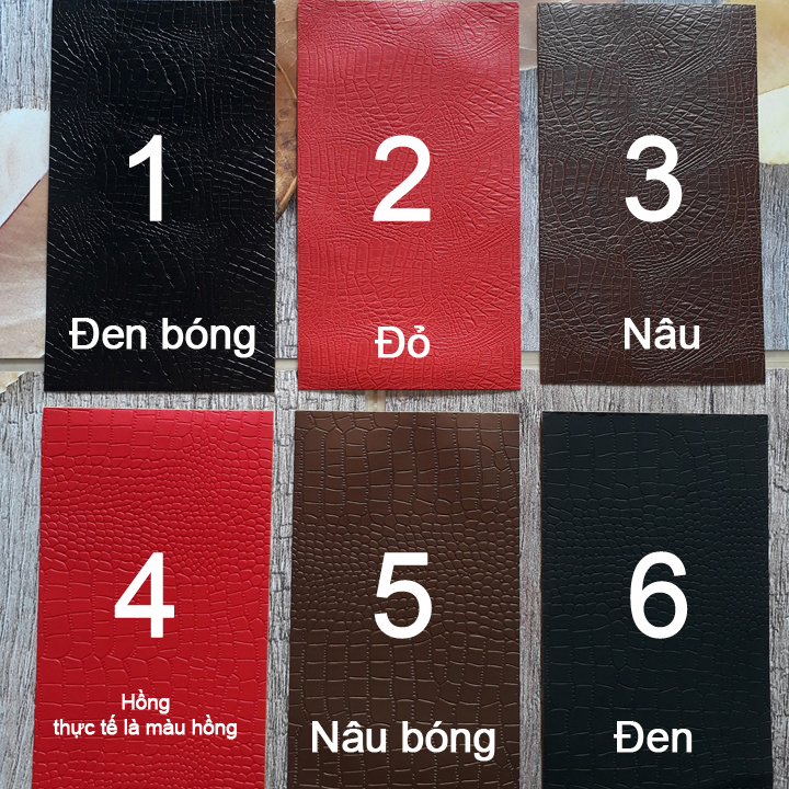 Miếng dán da cá sấu có sẵn keo làm ốp lưng cho tất cả điện thoại di động