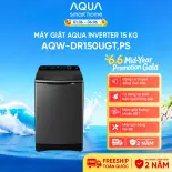 Máy giặt Aqua Inverter 15KG AQW- DR150UGT.PS - Miễn phí giao hàng toàn quốc - Hỗ trợ lắp đặt