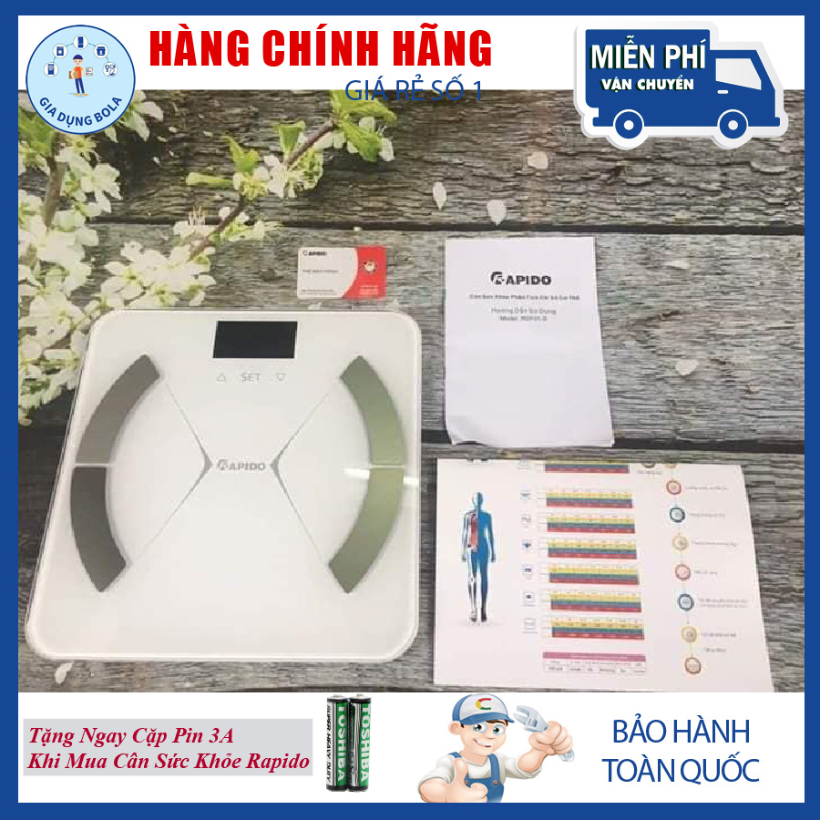 Cân sức khỏe Rapido RSF-01S đo được các chỉ số cơ thể