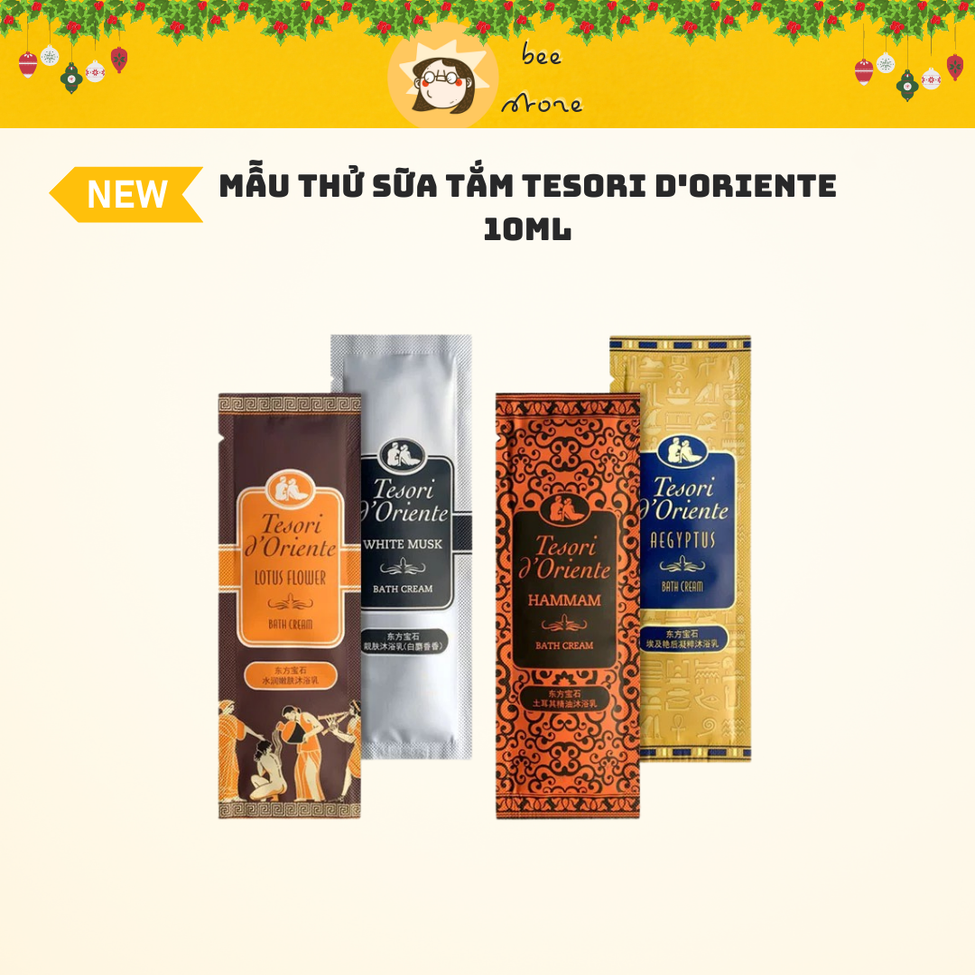 Gói Mẫu Thử Sữa Tắm Nước Hoa Tesori d'Oriente - Sữa Tắm Xích Hương Nước Hoa Trắng da, Thơm lâu - Gói 10ml