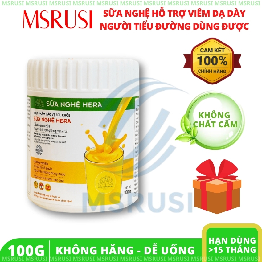 Sữa Nghệ Hera Cho Hệ Tiêu Hóa Khỏe Mạnh Tăng Sức Đề Kháng Nhanh Lành Vết Thương Bù Năng Lượng 100g - MSRUSI