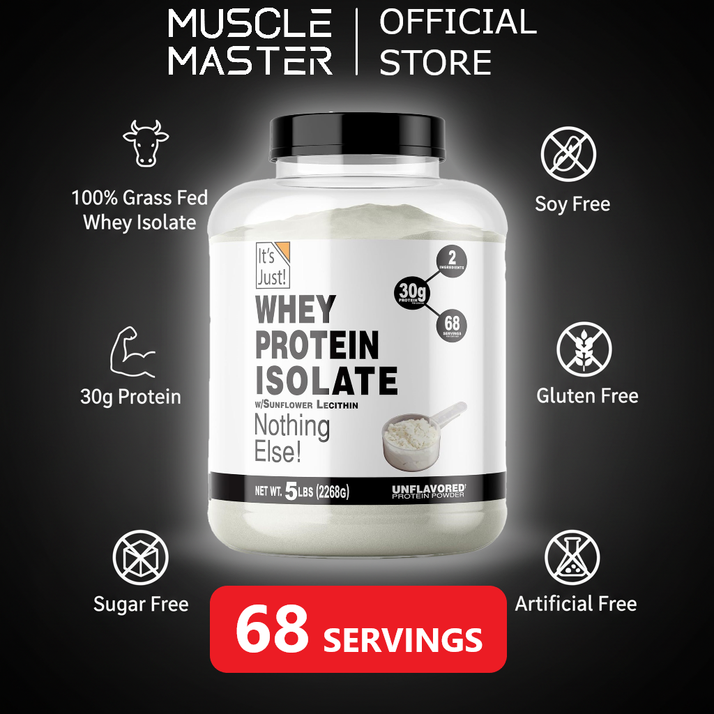 [TẶNG SHAKER] Bột Whey Tinh Khiết Nhất IT'S JUST Whey Protein Isolate 2.3kg (5lbs)