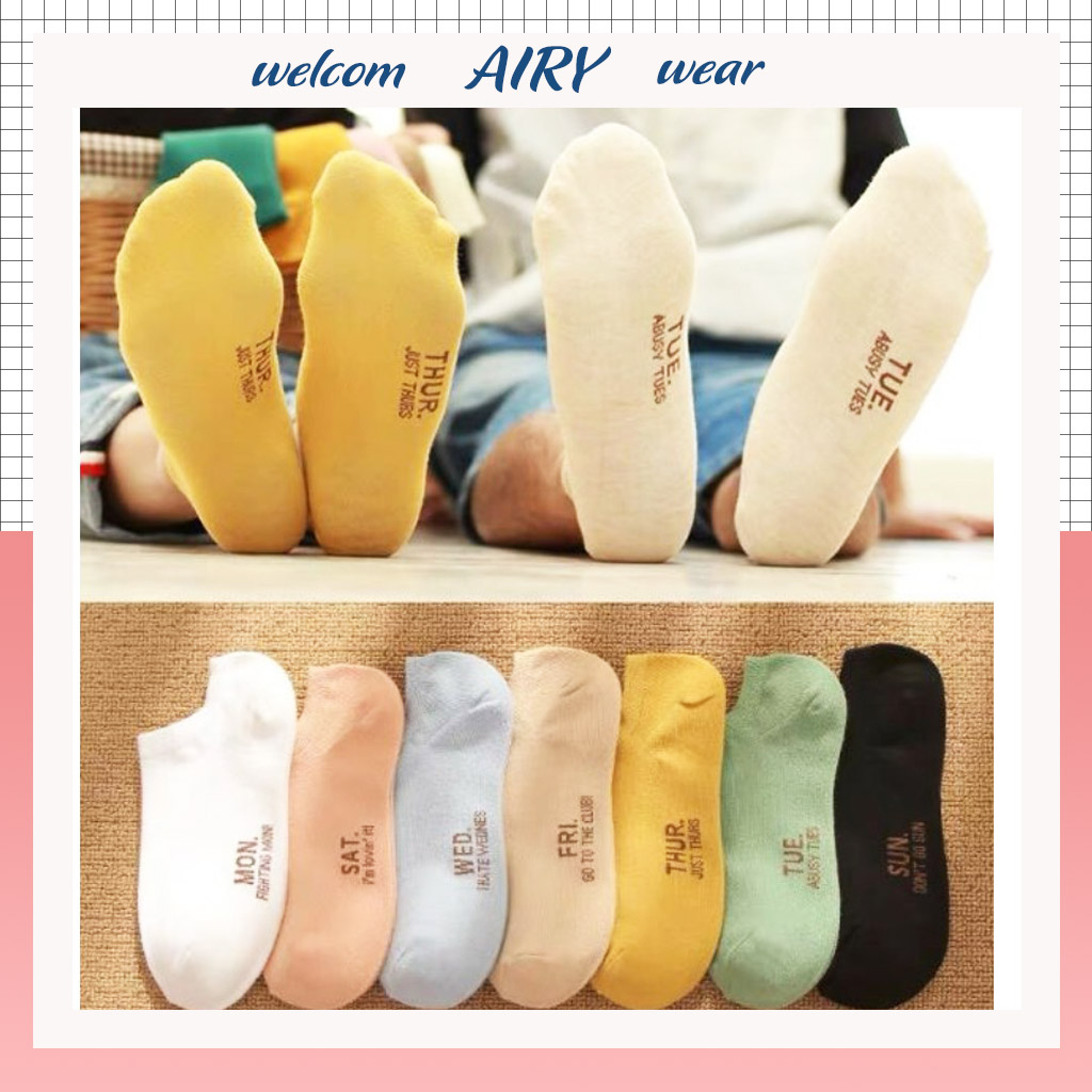 Set 7 đôi vớ 7 ngày tiện dụng , tất tuần cho cả nam và nữ 095