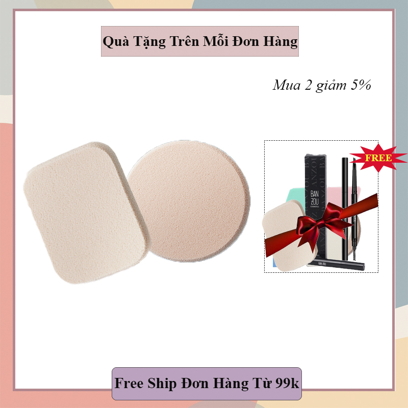 (FREE SHIP TOÀN QUỐC) Mút trang điểm SET 2 BÔNG Bông tán kem, Mút tán phấn, Miếng mút trang điểm, siêu Cute đẹp mịn đàn hồi cực tốt (màu ngẫu nhiên)(KHUYẾN MÃI 3 NGÀY)