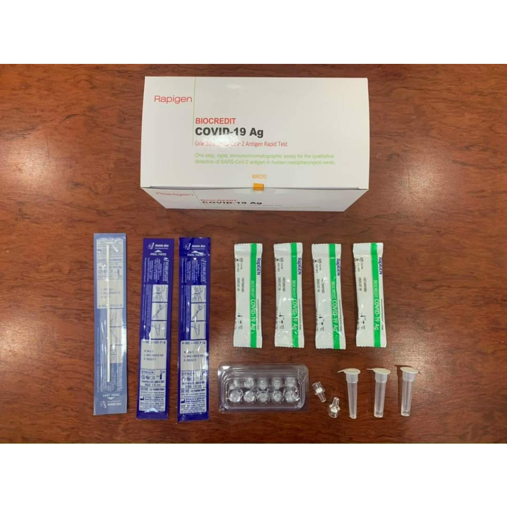 COMBO Một hộp 20 bộ kit test nhanh Covid-19 Biocredit Hàn Quốc