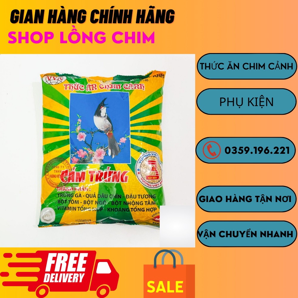 Cám trứng tổng hợp Vương Việt Anh gói xanh 500g - Cám chim tổng hợp Vương Việt Anh giá rẻ