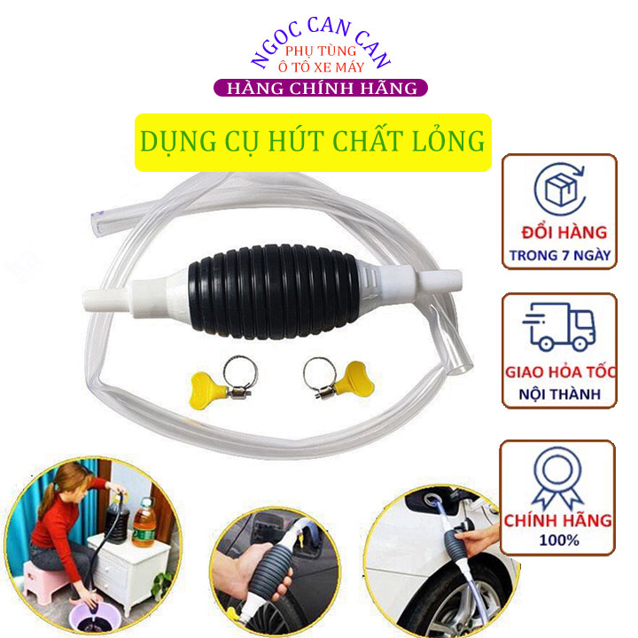 Dụng cụ bơm hút xăng dầu, nước bể cá cầm tay tiện dụng dài 1,2m