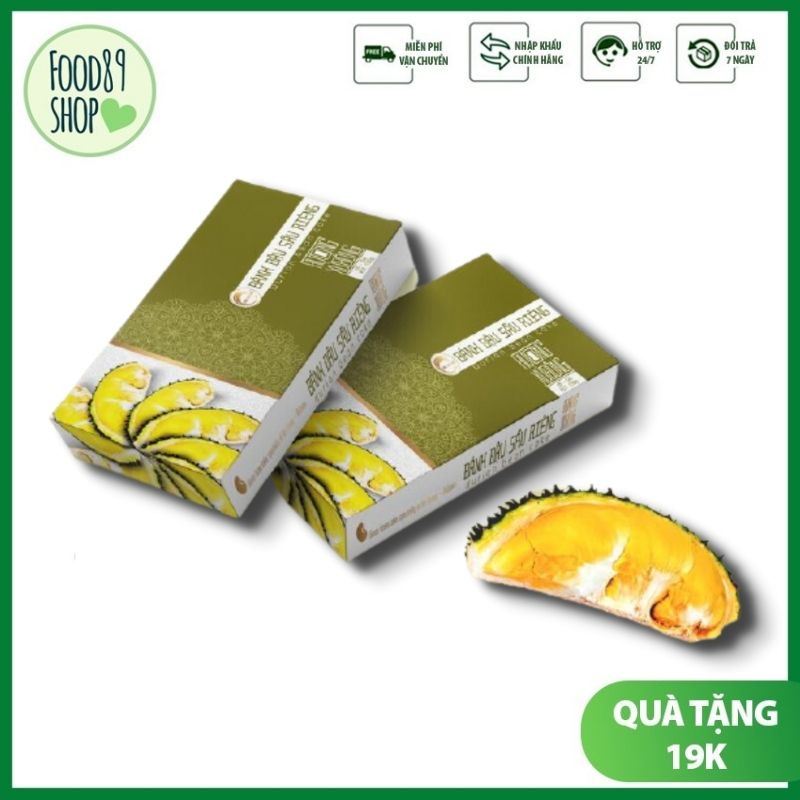 [Freeship] Bánh Đậu Xanh Sầu Riêng Gia Truyền Hương Xứ Đông 160g Ít Ngọt Thơm Ngon Chuẩn Vị - Đặc Sản Hải Dương - Food 89