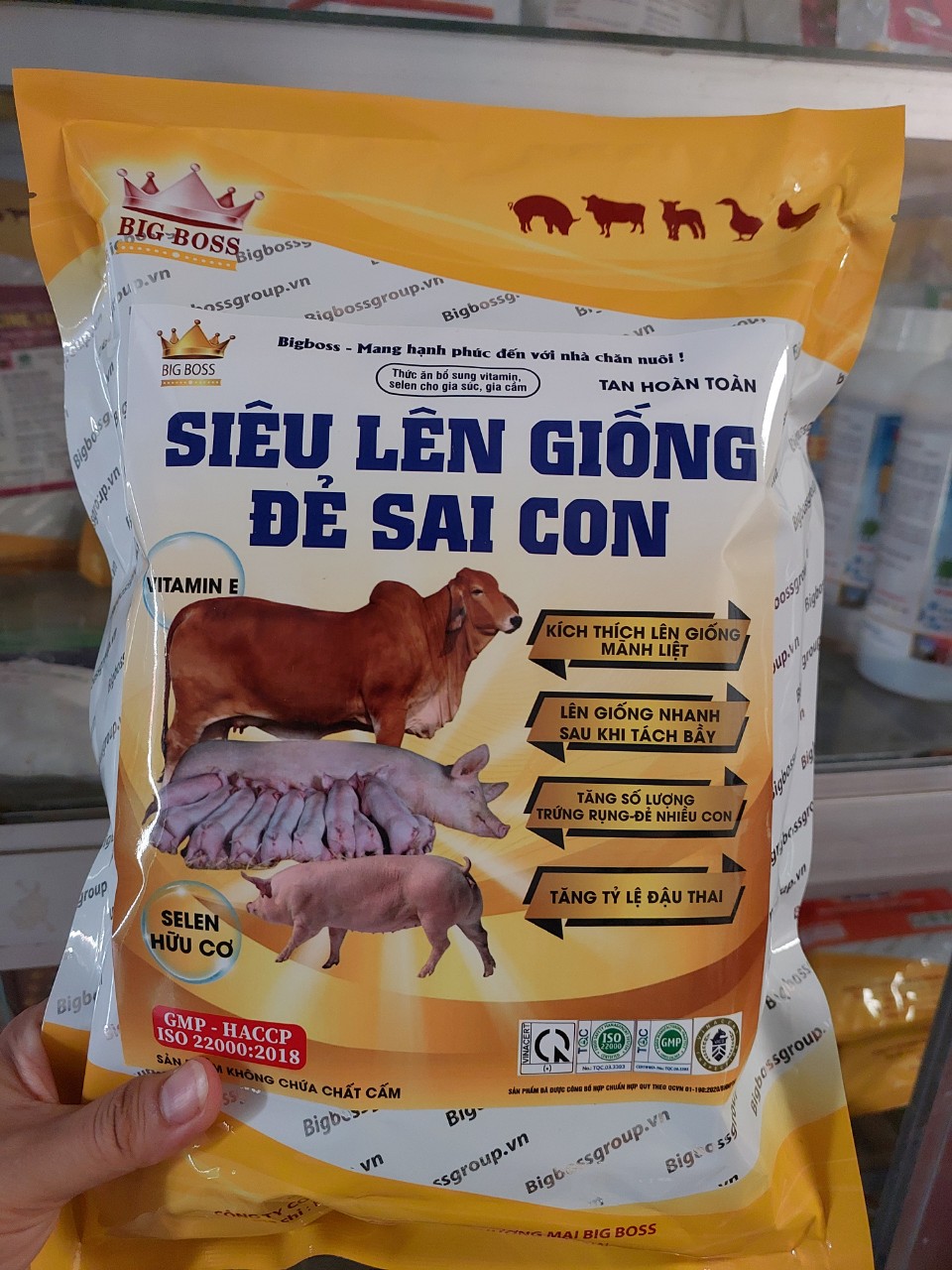 Siêu lên giống nhanh cho gia súc trâu, bò, lợn, dê