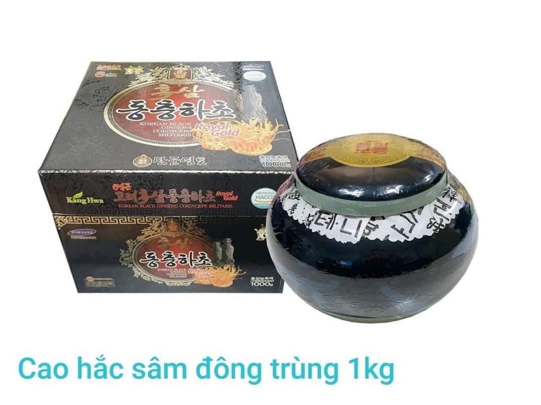 Cao hắc sâm đông trùng hạ thảo Kanghwa Hàn Quốc, hũ 1kg - Cao sâm Hàn Quốc - Tăng đề kháng, sức khỏe, phòng ung thư