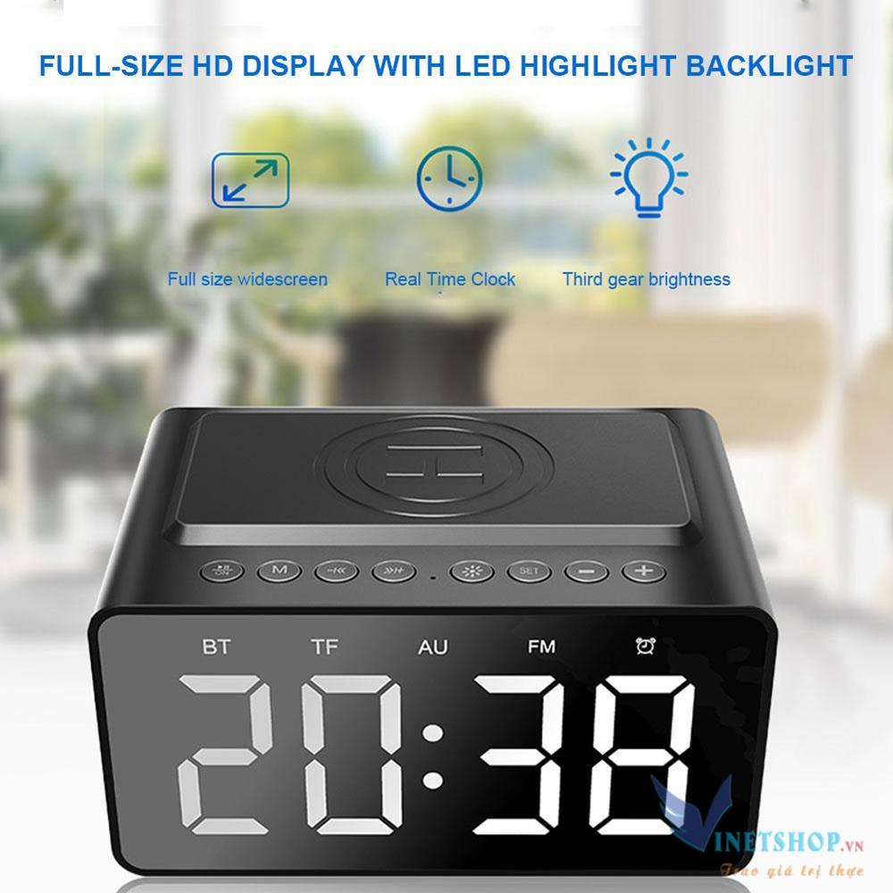 Loa Bluetooth AEC BT 506 BT 508 Đồng Hồ Led hỗ trợ cắm thẻ nhớ