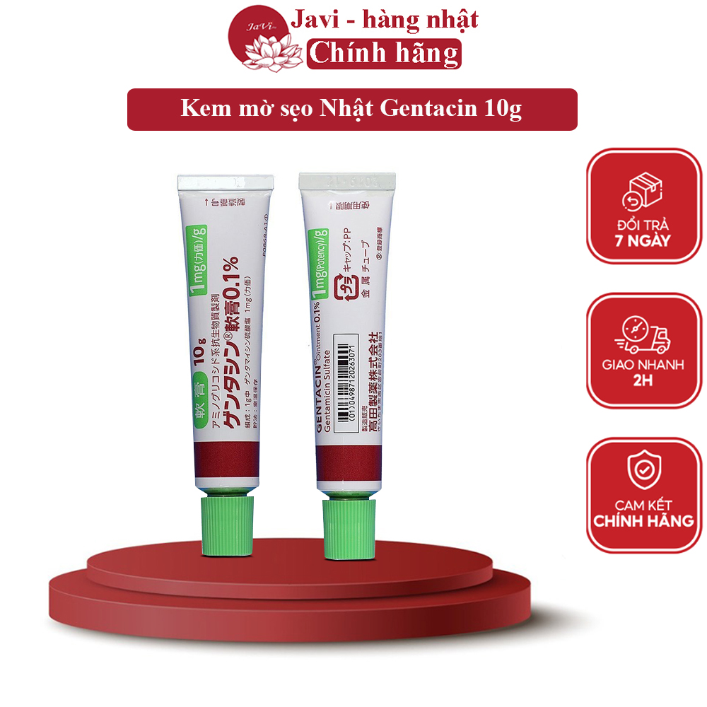 Kem Sẹo Nhật Bản Gentacin (10g) Xóa Sẹo Mờ sẹo thâm mụn Loại bỏ sẹo lồi