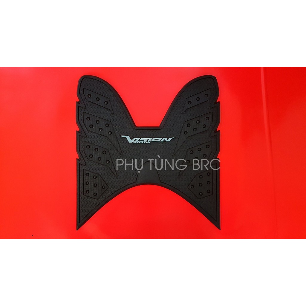 Thảm để chân xe VISION 2014 - 2019 màu đen ( có 2 loại cho khách chọn: chữ màu đỏ, chữ màu trắng)