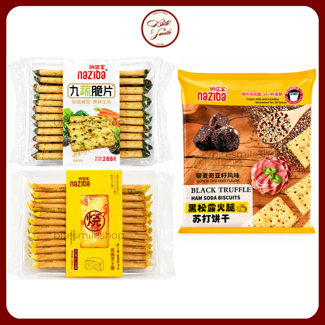 Bánh Quy Giòn Naziba Ăn Kiêng Tiện Lợi Các Loại (Gói 288g/328g)