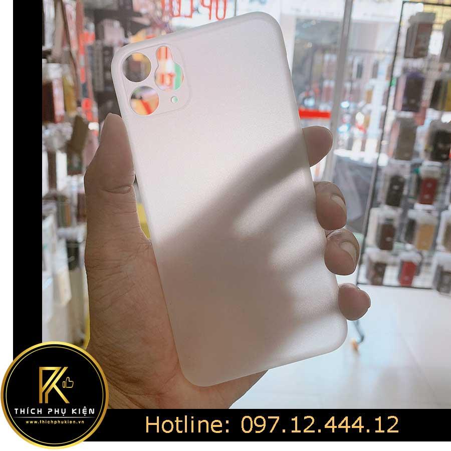 Ốp Lưng Nhám Không Dính Vân Tay Siêu Mỏng iPhone 11/ iPhone 11 Pro/ iPhone 11 Pro Max VIP Full Viền