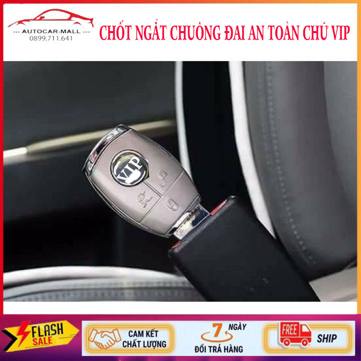Chốt đai ngắt chuông an toàn, chốt chồng ngắt cảnh báo thắt dây an toàn cao cấp inox logo