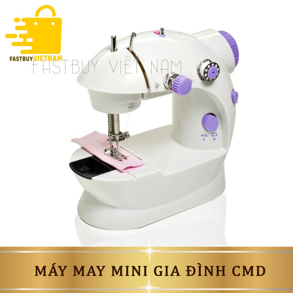 Máy may mini cmd gia đình, máy khâu mini tiện dụng may được vải thun, vải bò tích hợp đèn và cắt chỉ