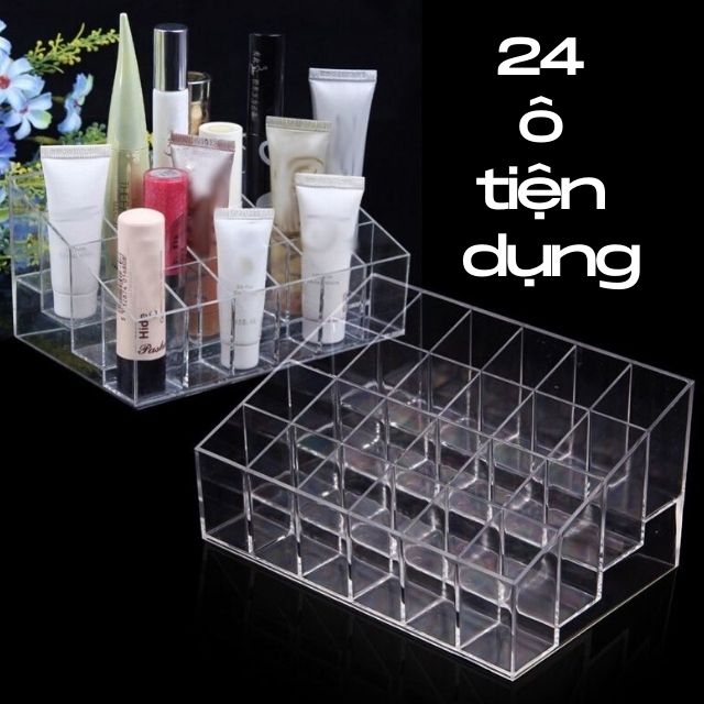 Kệ đựng son môi 24 ô tiện dụng
