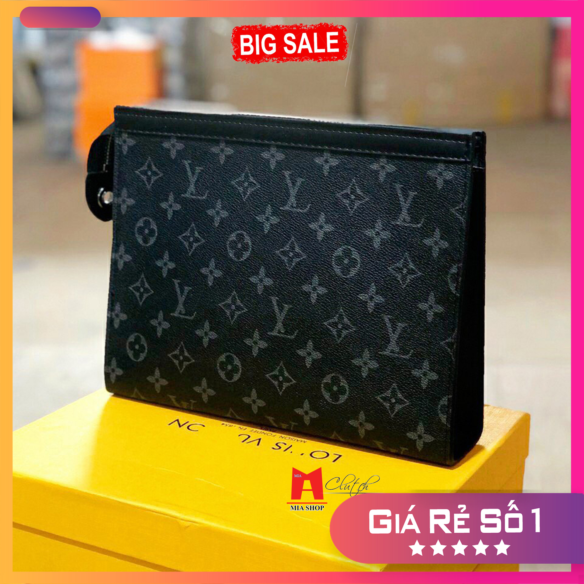 Ví cầm tay nam nữ bản to kẹp nách BTVLV18