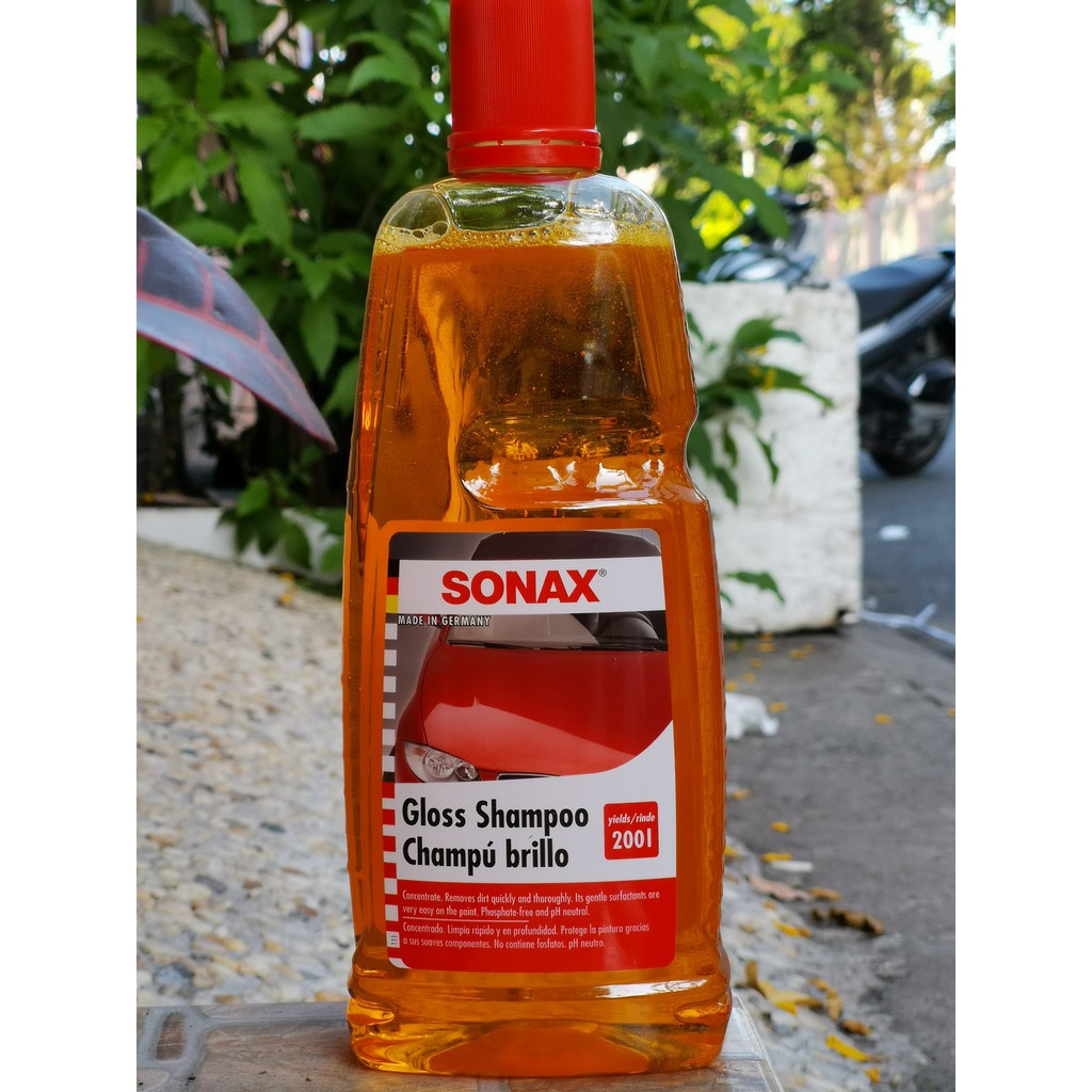 [HCM]Nước Rửa Xe Sonax Gloss Shampoo 1Lit | Ko Bao Tay Rửa Xe