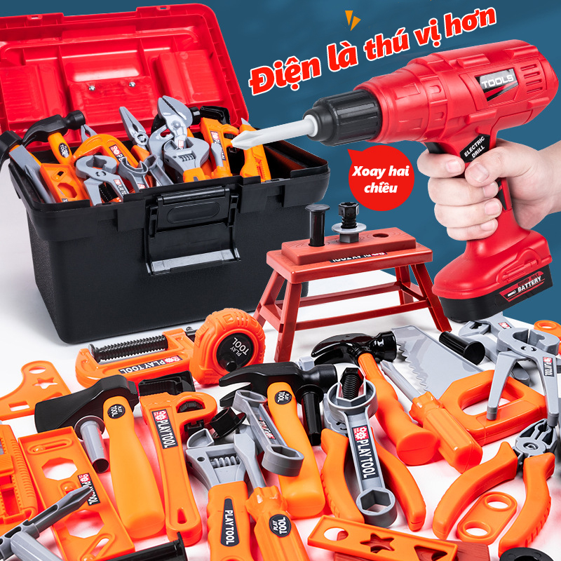 TCZ-HCM Tổng hợp nhiều mẫu dụng cụ kĩ sư cơ khí, bộ lắp ráp sửa chữa cơ khí cho bé trai, balo kĩ sư kèm khoan mô phỏng, thùng 55 dụng cụ cơ khí kèm khoan điện, đồ chơi trí tuệ, đồ chơi nhập vai, bộ quà tặng cao cấp dành cho các bé.
