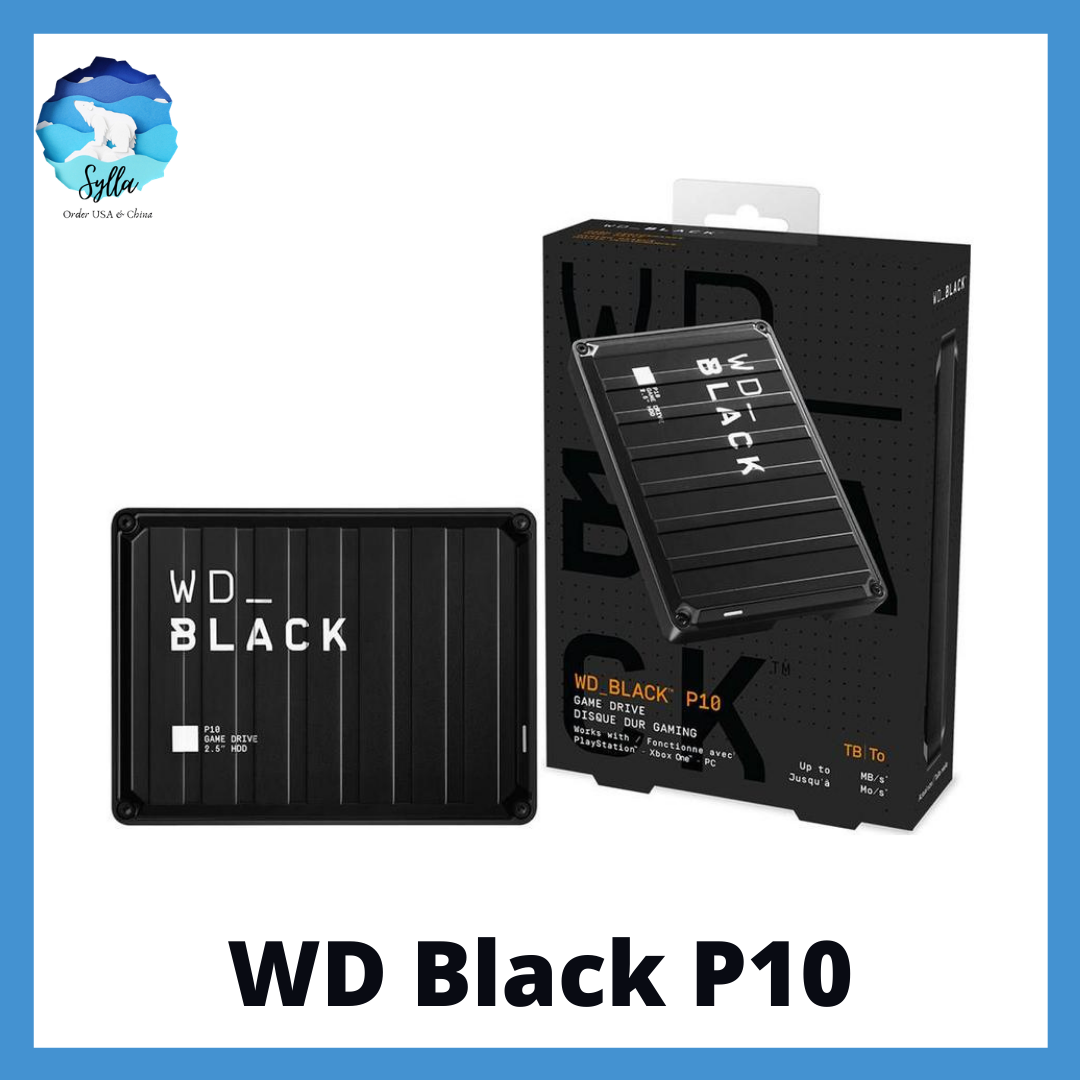 ổ cứng di động WD Black P10 4TB Game Drive - 2.5" HDD gắn ngoài, tương thích Playstation, Xbox, PC, & Mac - WDBA3A0040BBK-WESN