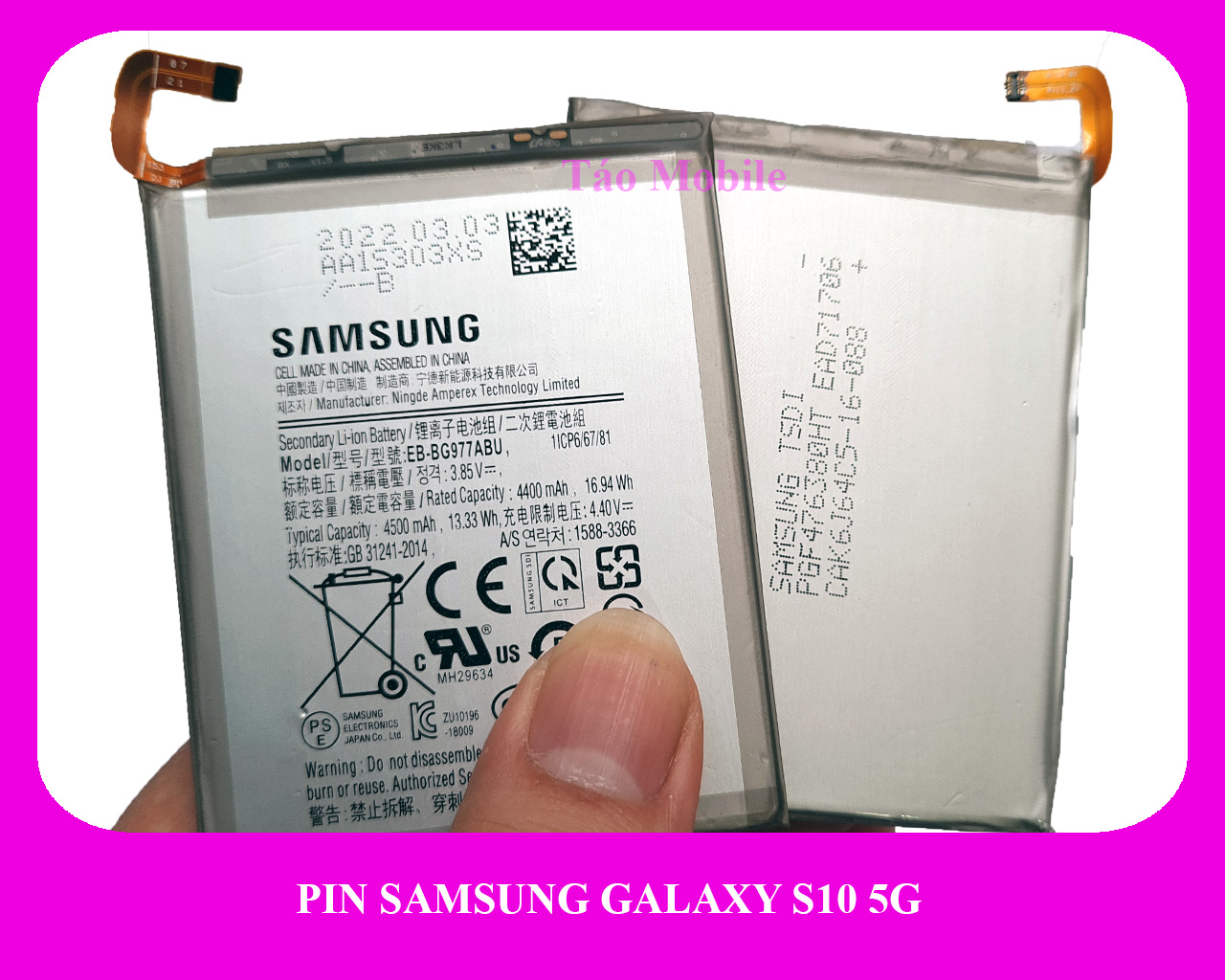 Pin samsung galaxy s10 5g zin công ty g977