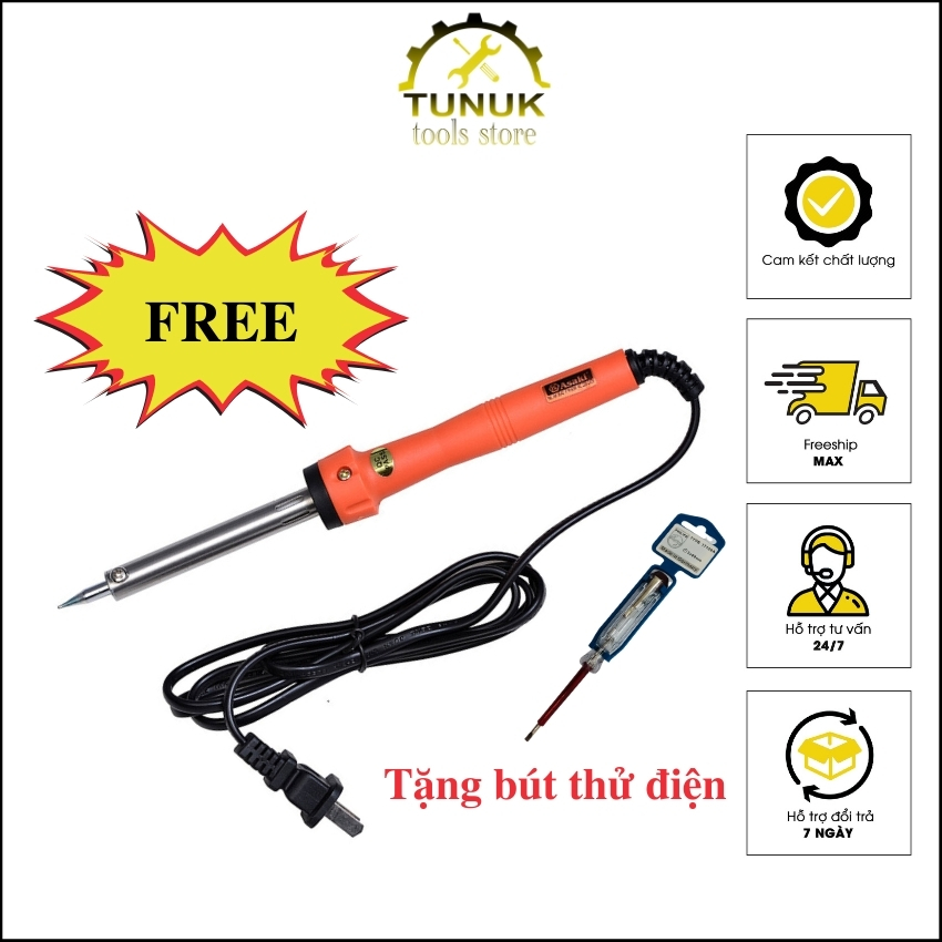 Mỏ hàn chì tunuk mỏ hàn thiếc asaki 30w 40w 60w tặng quà 15k