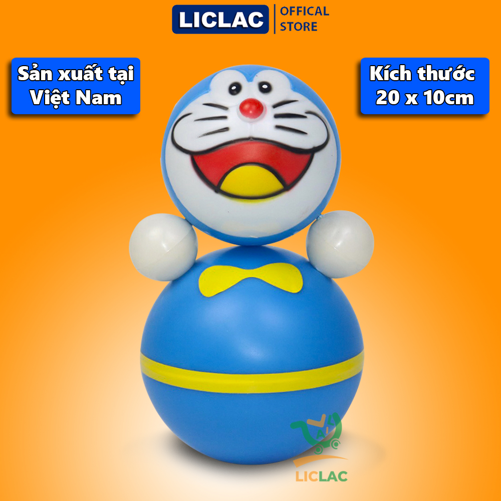 Đồ chơi trẻ em Lật Đật Doreamon chất liệu nhựa Cao Cấp an toàn cho bé, Đồ chơi giải trí có Âm Thanh Lục Lạc, Đồ chơi giảm stress hiệu quả ( Size 20cm ) - LICLAC