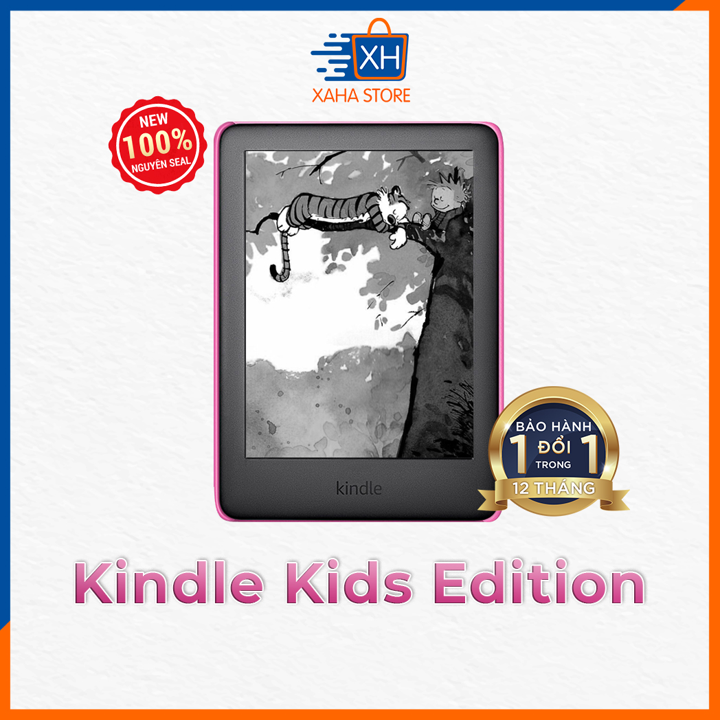 [Hoàn Tiền MAX] Máy đọc sách Kindle Kids edition 2019 - phiên bản dành cho trẻ em - NEW 100% - Nguyên seal - kèm bao da chính hãng - with Amazon cover