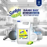 Nước Rửa Chén Sunlight Chuyên Dụng 5kg – Làm Sạch Dầu Mỡ Cứng Đầu, Khử Mùi Tanh, An Toàn Da Tay – Tiết Kiệm Cho Gia Đình, Quán Ăn, Nhà Hàng