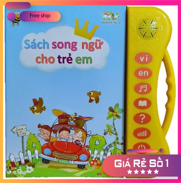 Sách song ngữ học tiếng anh tiếng việt toán học giúp trẻ phát triển kỹ năng tặng kèm bút viết