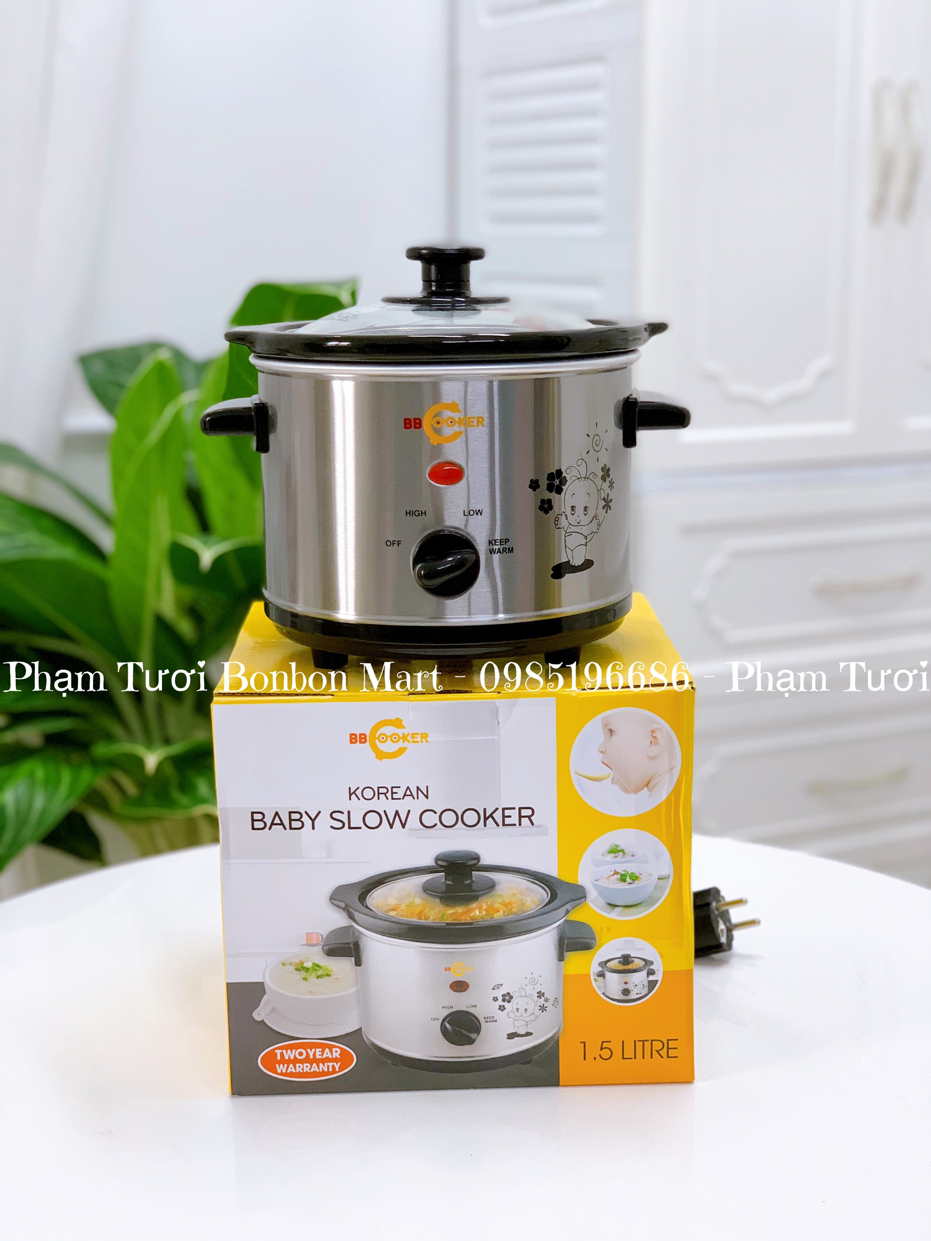 Nồi nấu chậm đa năng Bb cooker công nghệ Hàn phân phối chính hãng Bonbon Mart