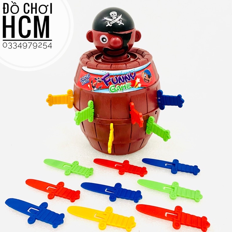 Đồ chơi trẻ em đâm hải tặc kèm 16 và 24 kiếm size lớn, đồ chơi kiếm đâm hải tặc vui nhộn cho cả gia đình