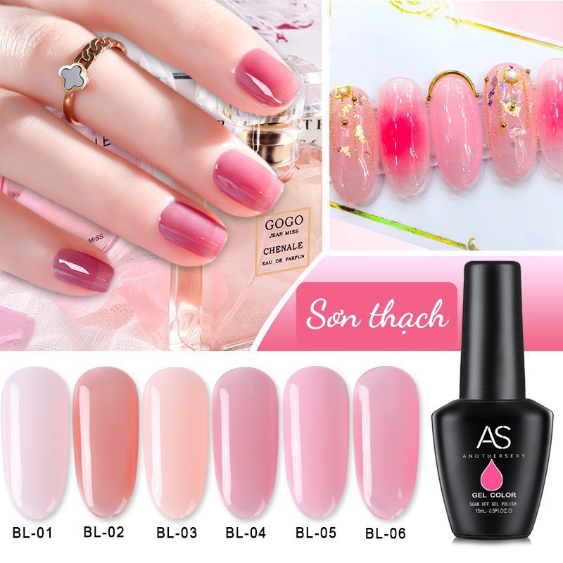 Sơn gel As THẠCH mã BL trang trí móng làm nail shop AZnail