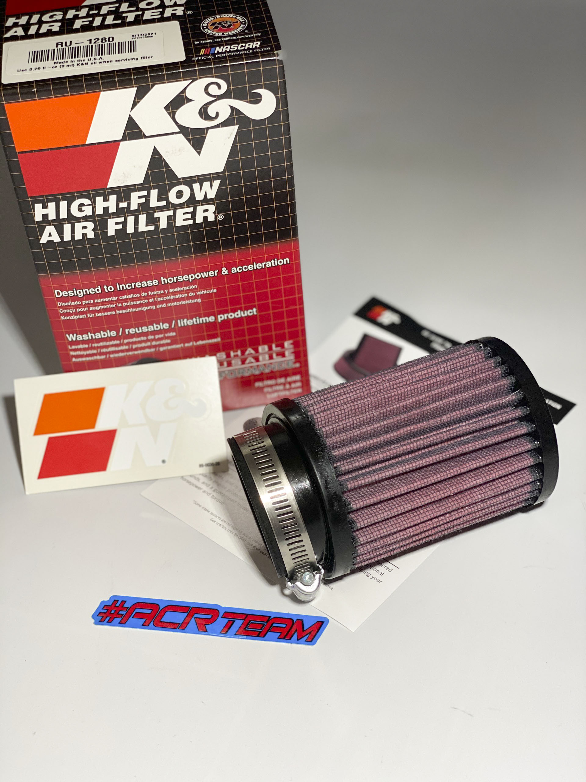 Lọc gió trụ kn 1280 - satria fi, raider fi, gsx 150r - chính hãng nhập từ mỹ