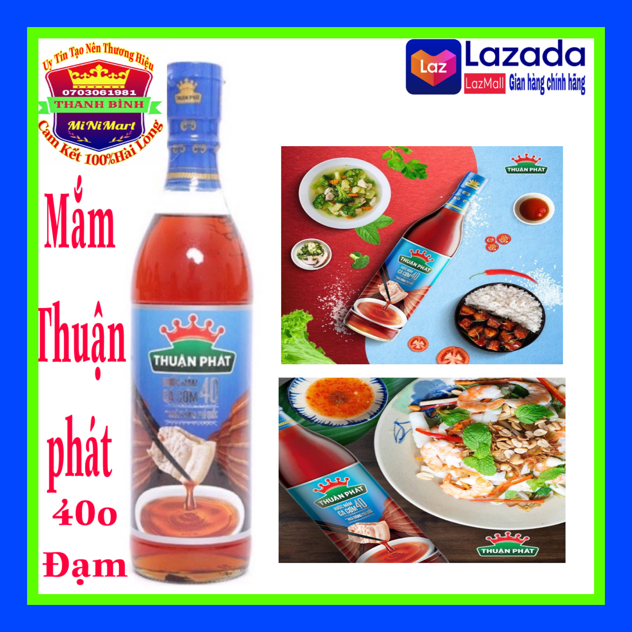 Nước Mắm Cá Cơm 40 Thuận Phát Chai 620ml